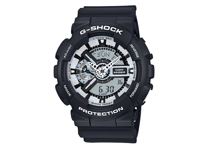 G-Shock Ga-110bw-1acr黑色白色口音“></noscript></a></p>
         <p><a class=
