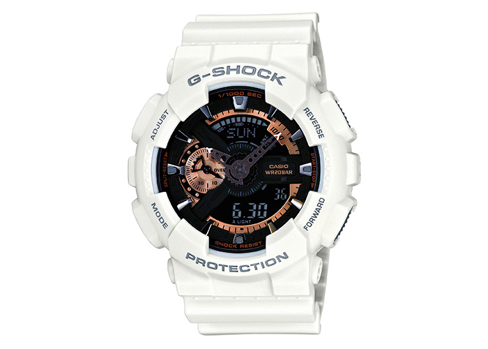 G-Shock GA-110RG-7ACR白色玫瑰金口音