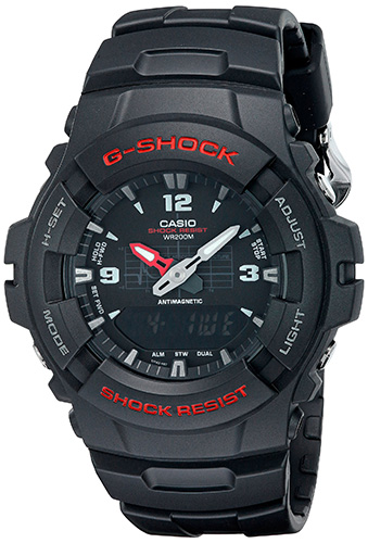 G-Shock G100-1BV经典安纳数字-最便宜的模拟