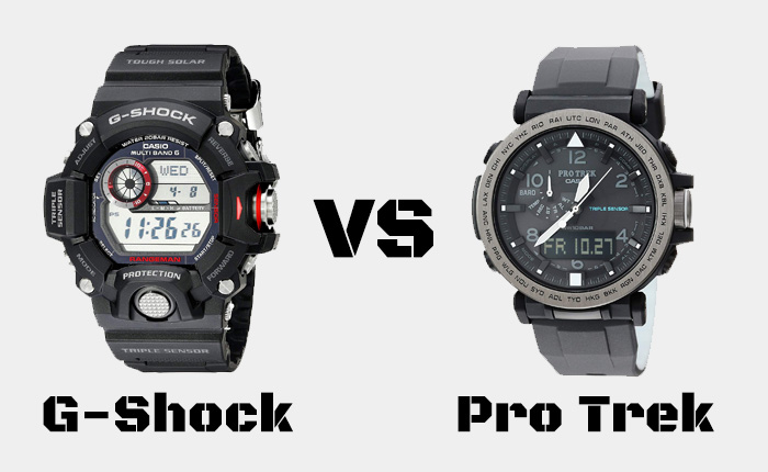 Casio G Shock VS Pro Trek手表评论比较差异相似之处